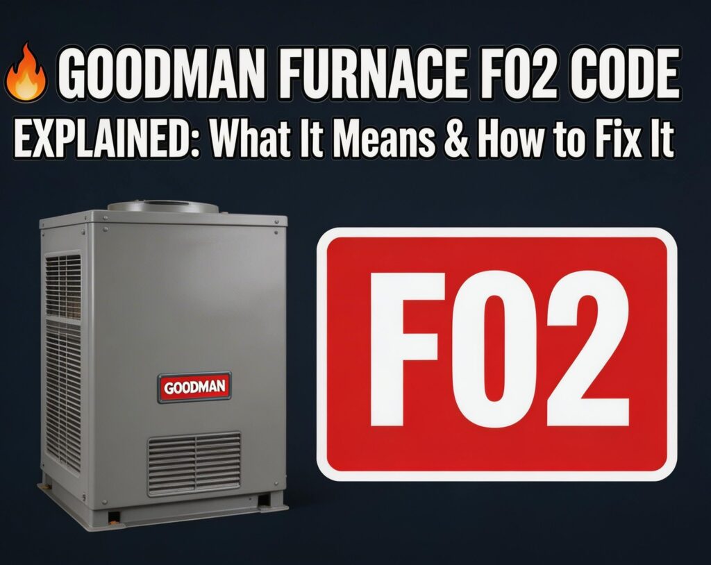 Goodman Furnace F02 Code Explained (What It Means & How to Fix It)