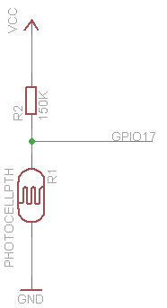 Schematic of Tweeting coffee machine using Raspbery Pi