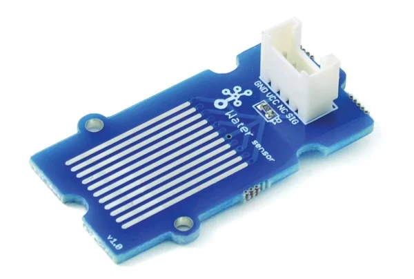 The digital water sensor is based on the principle that water is conductive