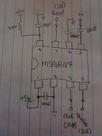 Wiring Up the MSGEQ7 Chip