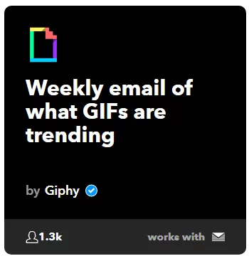 applets get giphy email on trending gifs