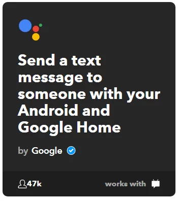 applets text someone using google home speaker