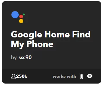 applets use google assistant to find your phone