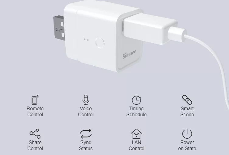 Turn All USB Devices into Smart by Sonoff Micro USB