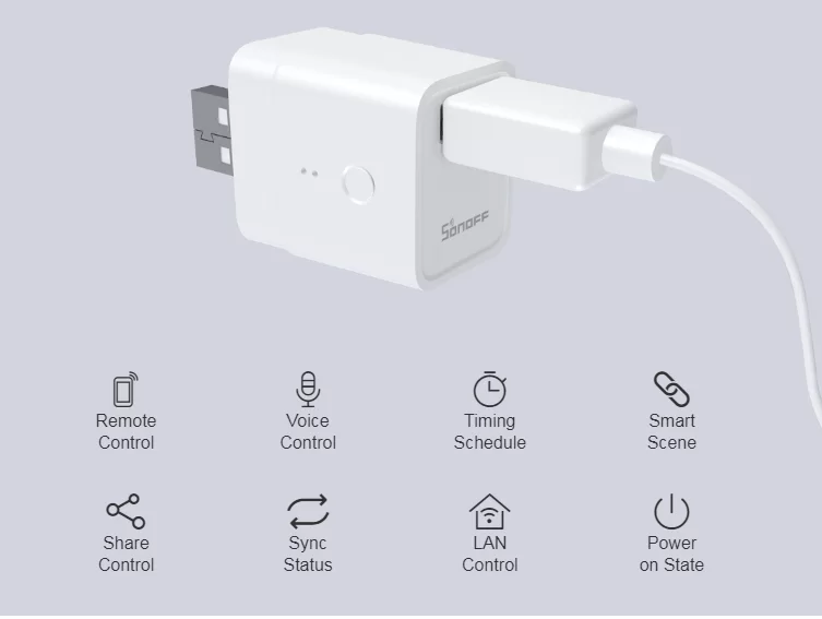 Turn All USB Devices into Smart by Sonoff Micro USB