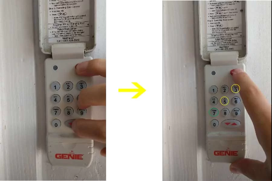 Reprogram Genie Garage Door Keypad, How To Reset Garage Door Code