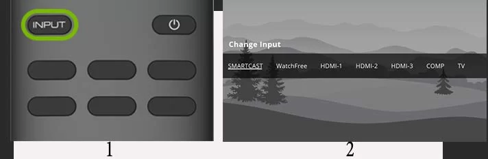 Select the Input to watch TV
