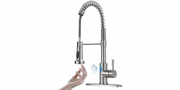 OWOFAN Touchless LED Kitchen Sink Faucet Pull Down Sprayer Smart Motion Sensor