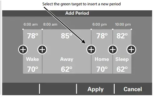 Adding Periods Trane Smart Thermostat