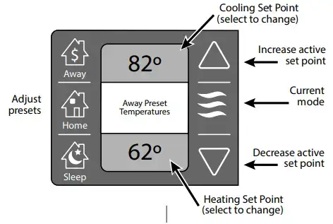 Configuring 1 Touch Presets Trane Smart Thermostat