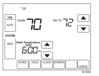 Hold Temperature Until Trane Smart Thermostat