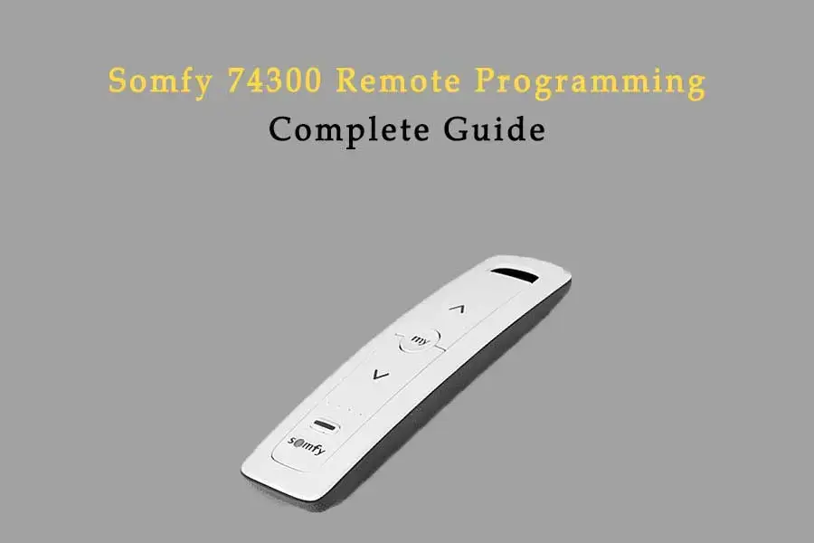 Somfy 74300 Remote Programming (1)