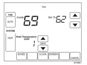 VACATION HOLD Trane Smart Thermostat