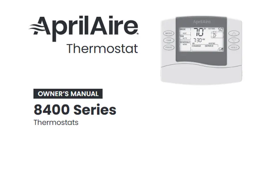 AprilAire Thermostat Model 8446 Owners Manual
