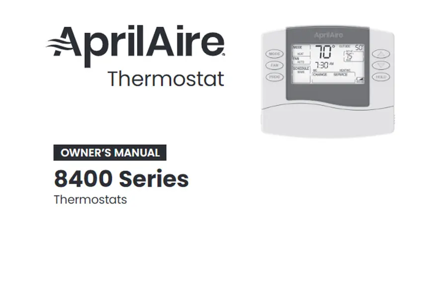 AprilAire Thermostat Model 8465 Owners Manual