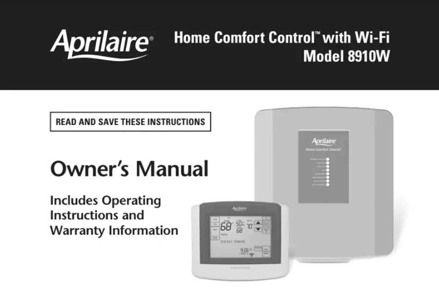 AprilAire Thermostat Model 8910W Owners Manual