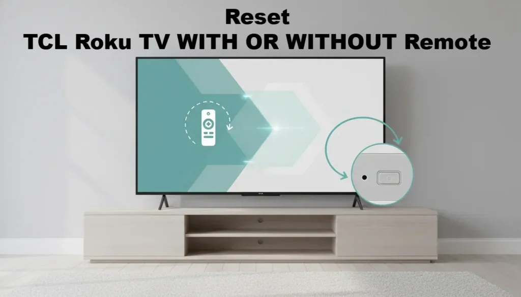 how to Reset TCL Roku TV with and without