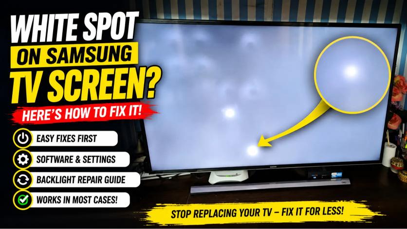 white spot on samsung tv screen