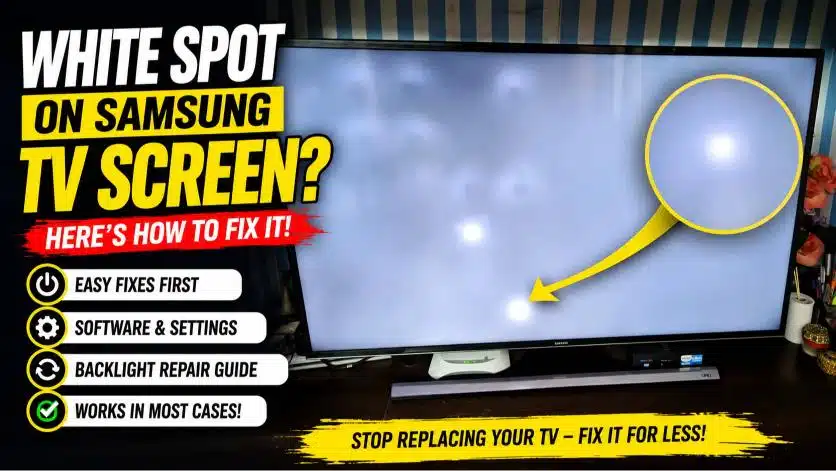 white spot on samsung tv screen